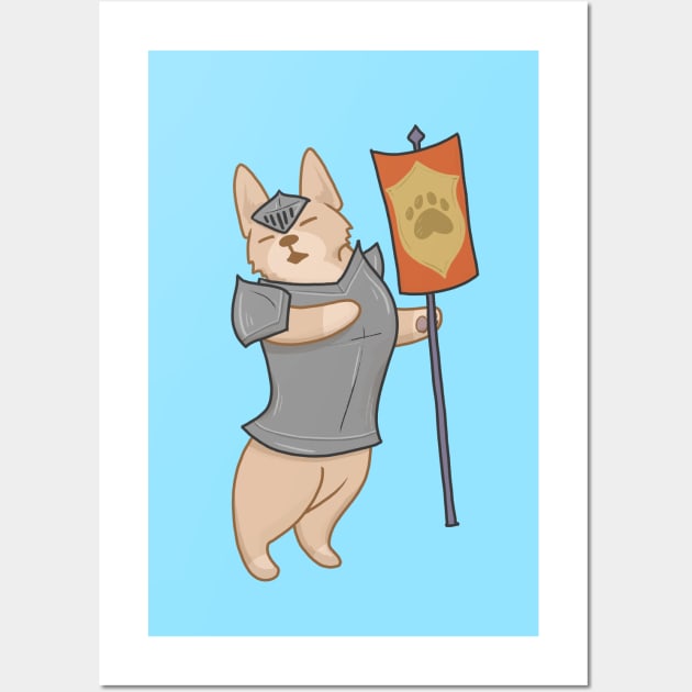 Knight Corgi! Wall Art by KelseyLovelle